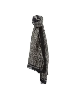Echarpes Et Foulards^One Step Aelis - Foulard Beige Plisse A Imprime Zebre Abstrait