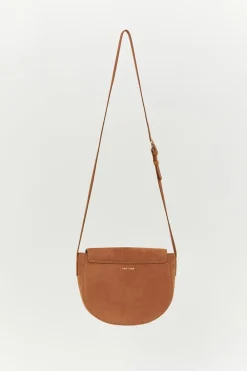 Sacs^One Step Aliby - Sac Besace Caramel En Cuir Nubuck - Petit Modele