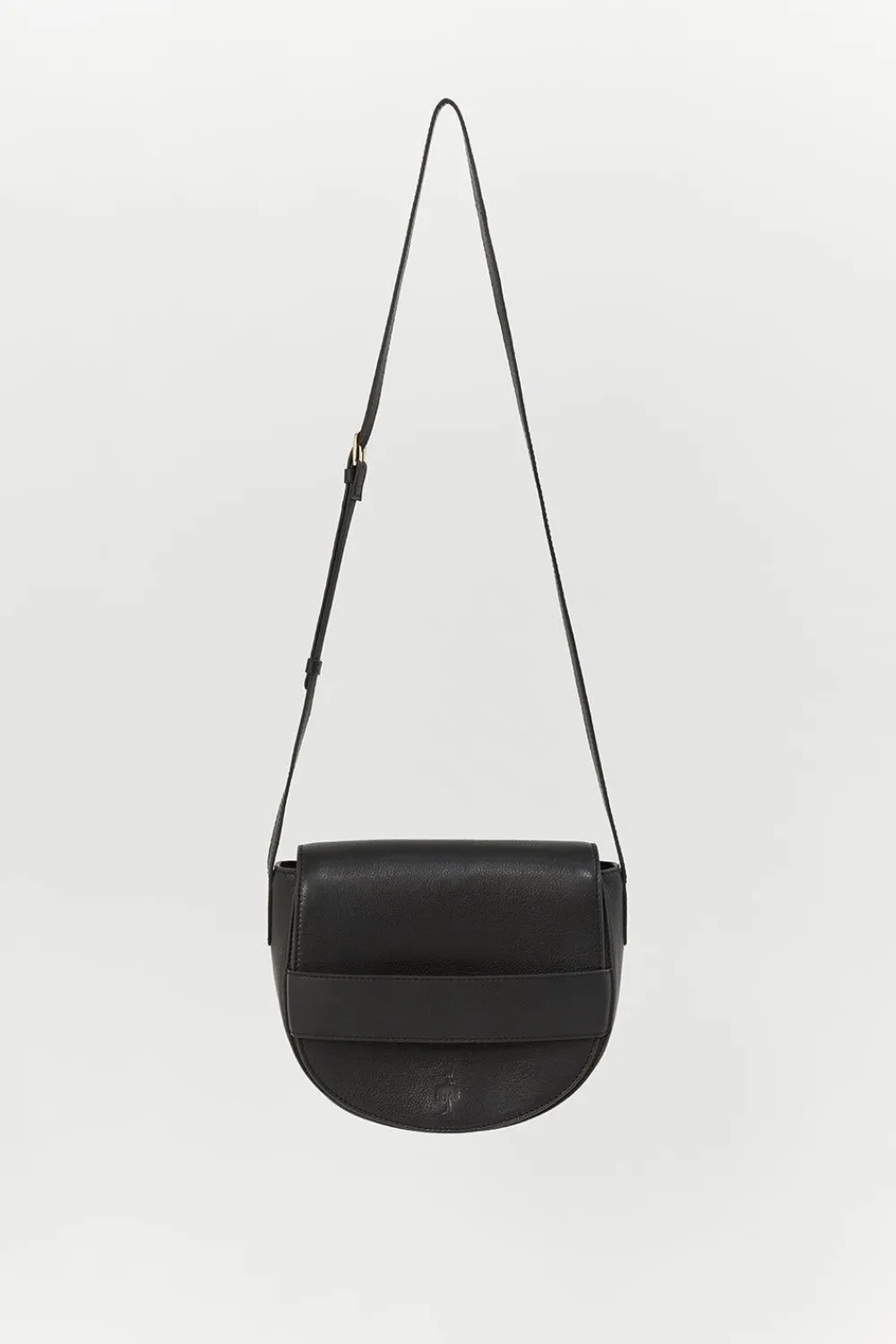 Sacs^One Step Aliby - Sac Besace Noire En Cuir Lisse - Petit Modele