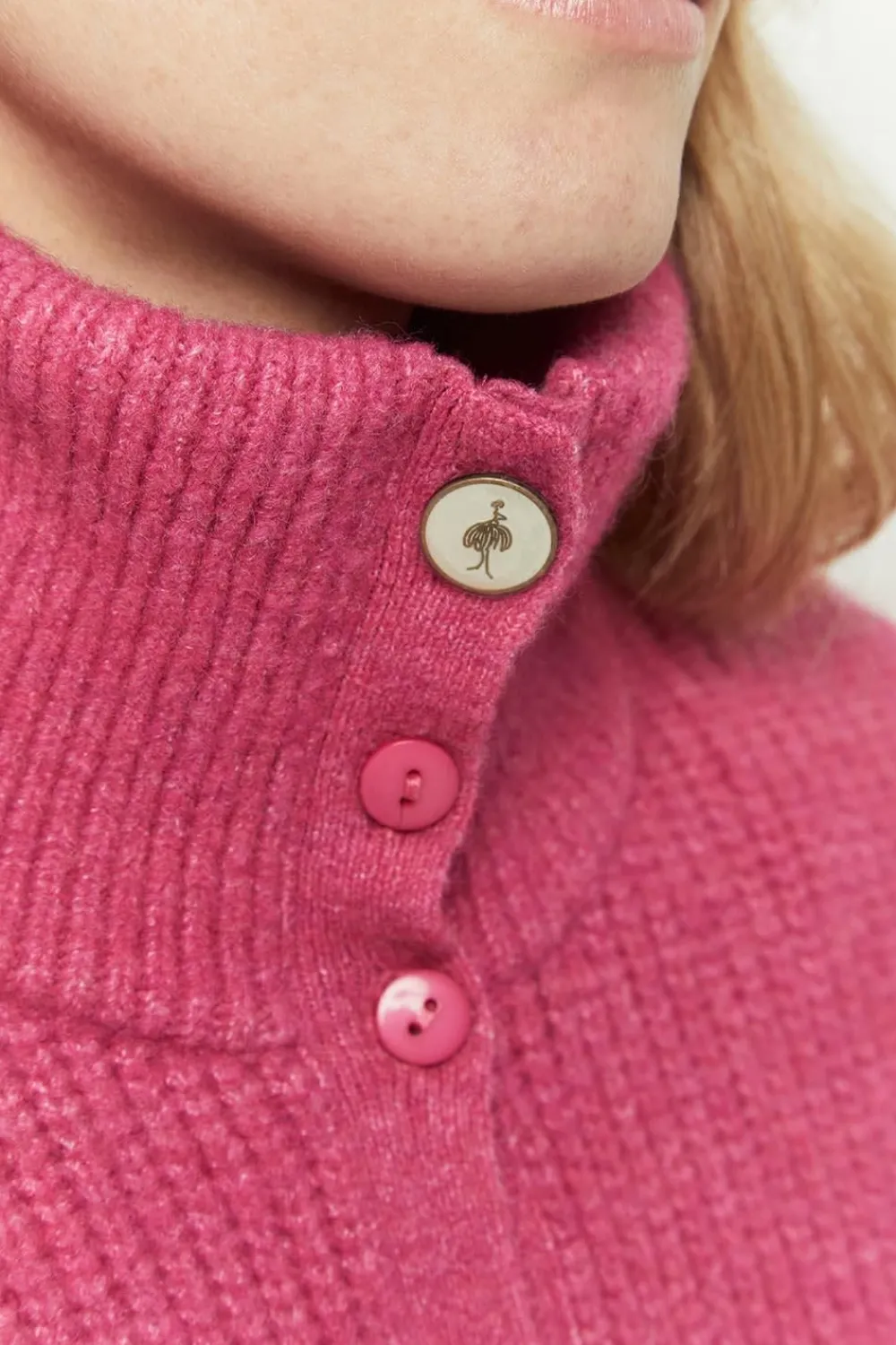 Echarpes Et Foulards^One Step Angie - Col Camionneur Fuchsia En Tricot