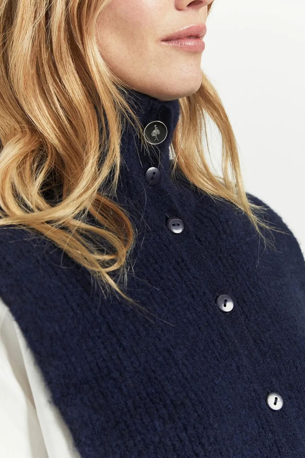 Echarpes Et Foulards^One Step Angie - Col Camionneur Marine En Tricot