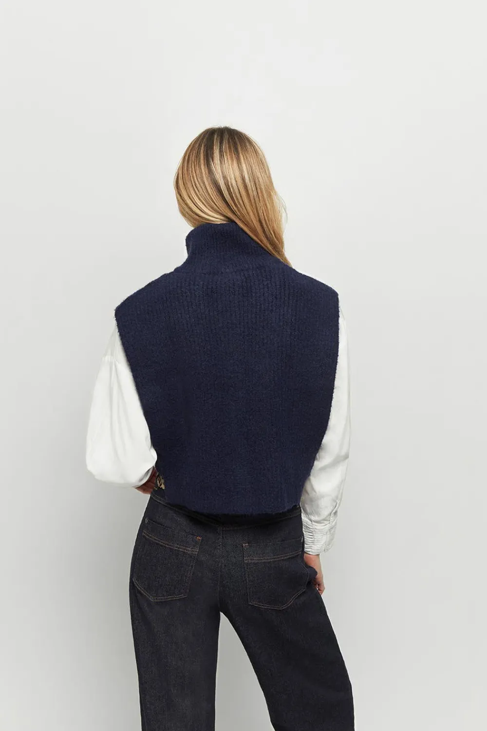 Echarpes Et Foulards^One Step Angie - Col Camionneur Marine En Tricot