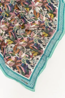 Echarpes Et Foulards^One Step Anissa - Foulard Kaki A Imprime Jungle Bigarre