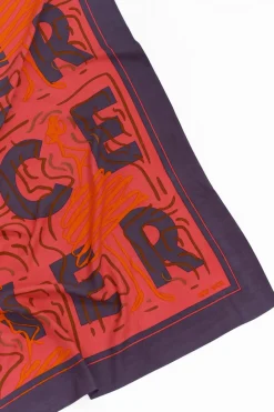 Echarpes Et Foulards^One Step Auxane - Foulard Carre Fuchsia A Message Et Danseuse