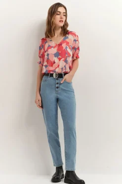 Tops & Blouses^One Step Cabala - Top Hibiscus A Imprime Maxi Camelia