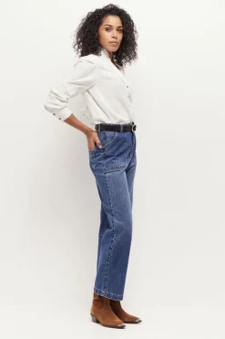 Tops & Blouses^One Step Caisa - Blouse Ecrue Lenzing Ecovero A Col Collerette Dentelle