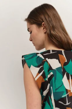 Tops & Blouses^One Step Candle - Top Green Grass A Imprime Abstraction Arty