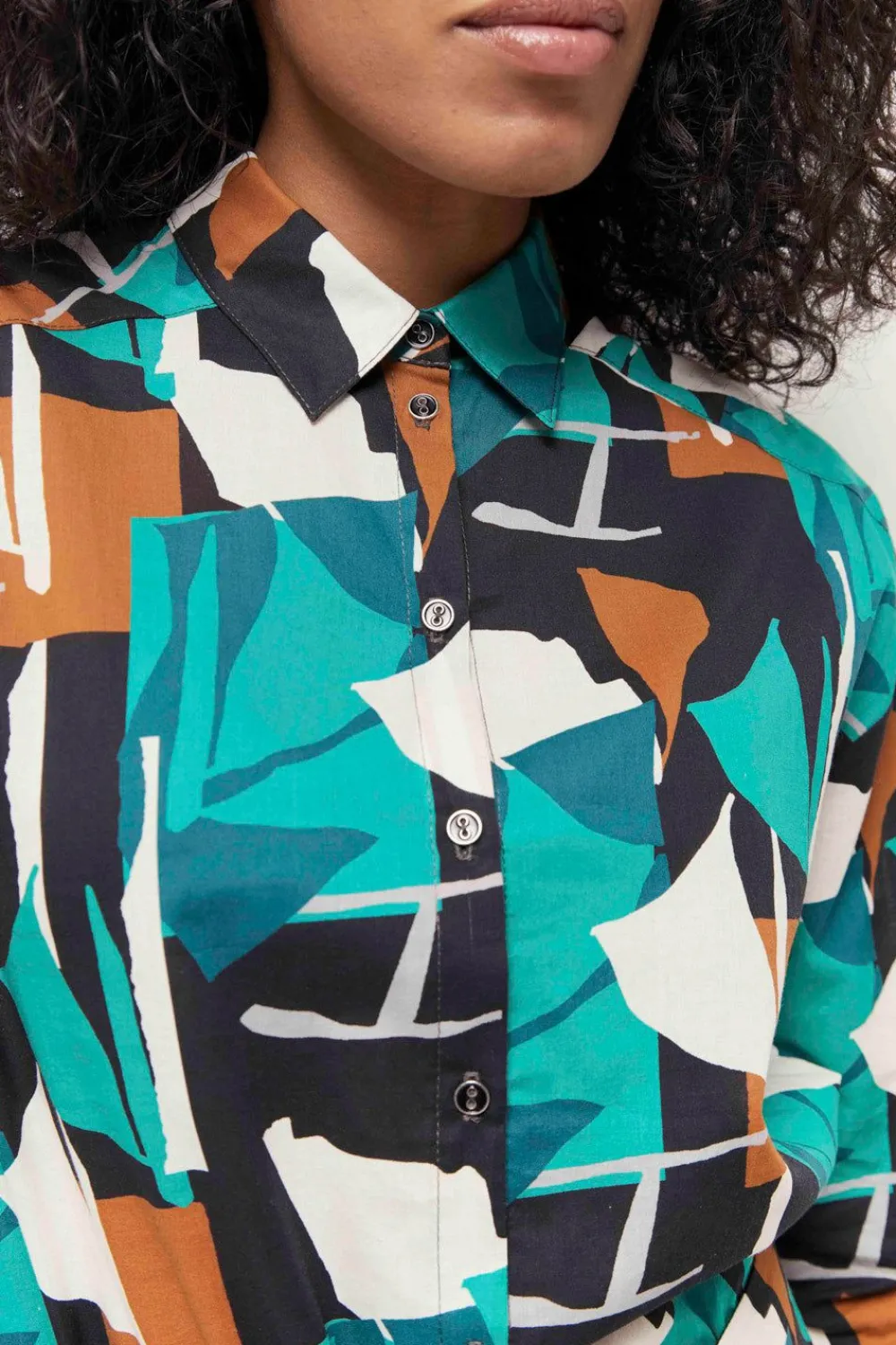 Chemises^One Step Capeya - Chemise Green Grass A Imprime Abstraction Arty