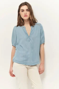 Tops & Blouses^One Step Carrys - Top Baby Blue En Lyocell®