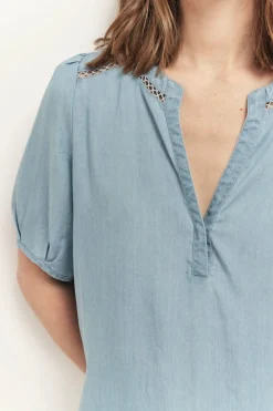 Tops & Blouses^One Step Carrys - Top Baby Blue En Lyocell®