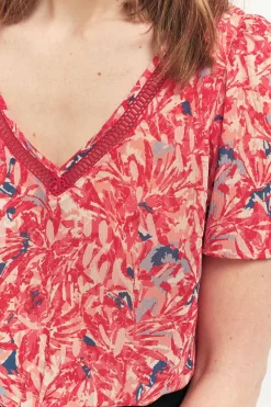 Tops & Blouses^One Step Casa - Top Hibiscus A Imprime Palmes Abstraites Recycle