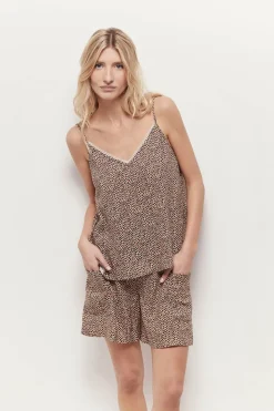 Tops & Blouses^One Step Chiara - Top Sand A Imprime Mini Girafon