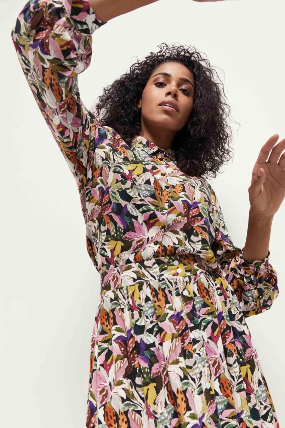 Chemises^One Step Chift - Chemise Kaki A Imprime Jungle Bigarre