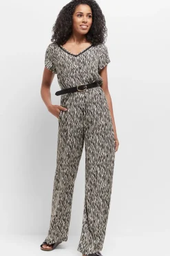 Tops & Blouses^One Step Claire - Top Beige Lenzing Ecovero A Imprime Zebre Abstrait