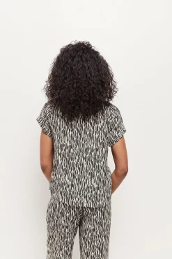 Tops & Blouses^One Step Claire - Top Beige Lenzing Ecovero A Imprime Zebre Abstrait