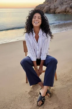 Chemises^One Step Clary - Chemise Ecrue A Rayures Couleur Fantaisie