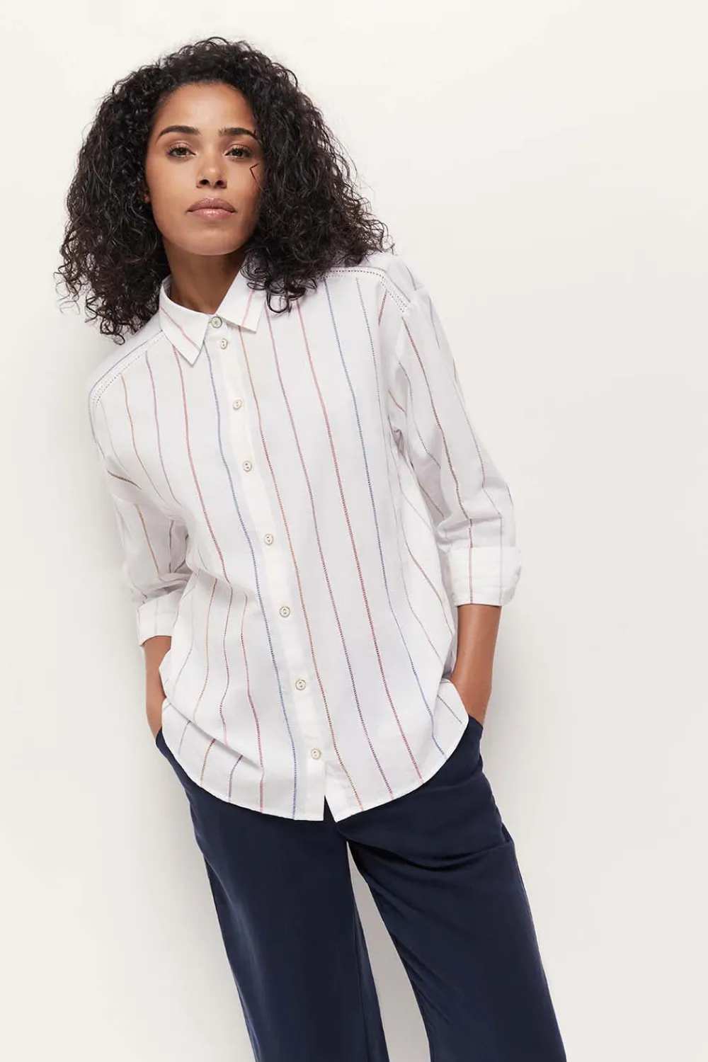 Chemises^One Step Clary - Chemise Ecrue A Rayures Couleur Fantaisie