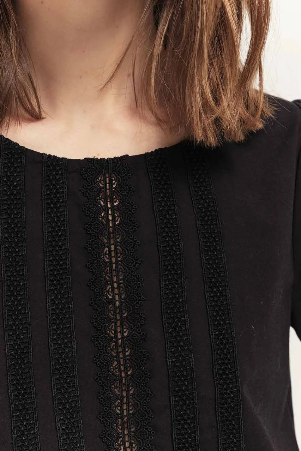 Tops & Blouses^One Step Copal - Top Noir Ganses Dentelle