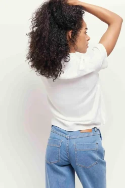 Tops & Blouses^One Step Corey - Top Ecru Lenzing Ecovero Forme Cache-Coeur