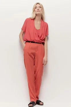 Tops & Blouses^One Step Corey - Top Hibiscus Lenzing Ecovero Forme Cache-Coeur