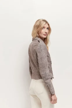 Vestes & Blousons^One Step Dean - Blouson Sand Esprit Motard A Motif Leopard