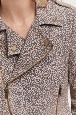 Vestes & Blousons^One Step Dean - Blouson Sand Esprit Motard A Motif Leopard