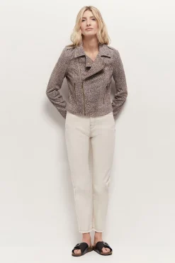 Vestes & Blousons^One Step Dean - Blouson Sand Esprit Motard A Motif Leopard