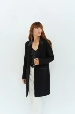 Vestes & Blousons^One Step Dida - Manteau Noir Avec Parmenture Amovible