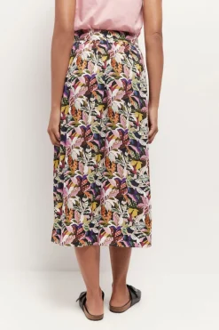 Jupes & Shorts^One Step Jamy - Jupe Midi Kaki A Imprime Jungle Bigarre