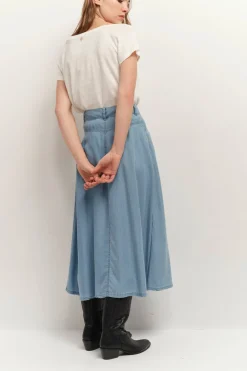 Jupes & Shorts^One Step Janet - Jupe Midi Baby Blue Lyocell®