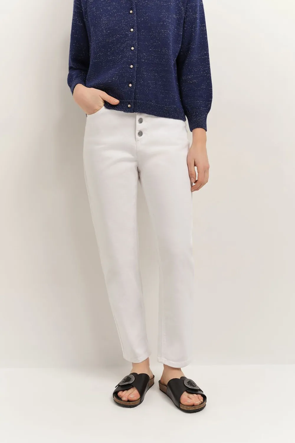 Denims & Pantalons^One Step Le Elsa - Jean Mom Blanc 7/8E Waterless