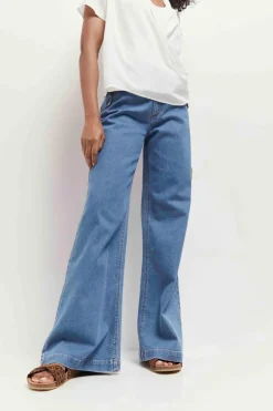 Denims & Pantalons^One Step Le Hailey - Jean Flare Baby Blue Waterless