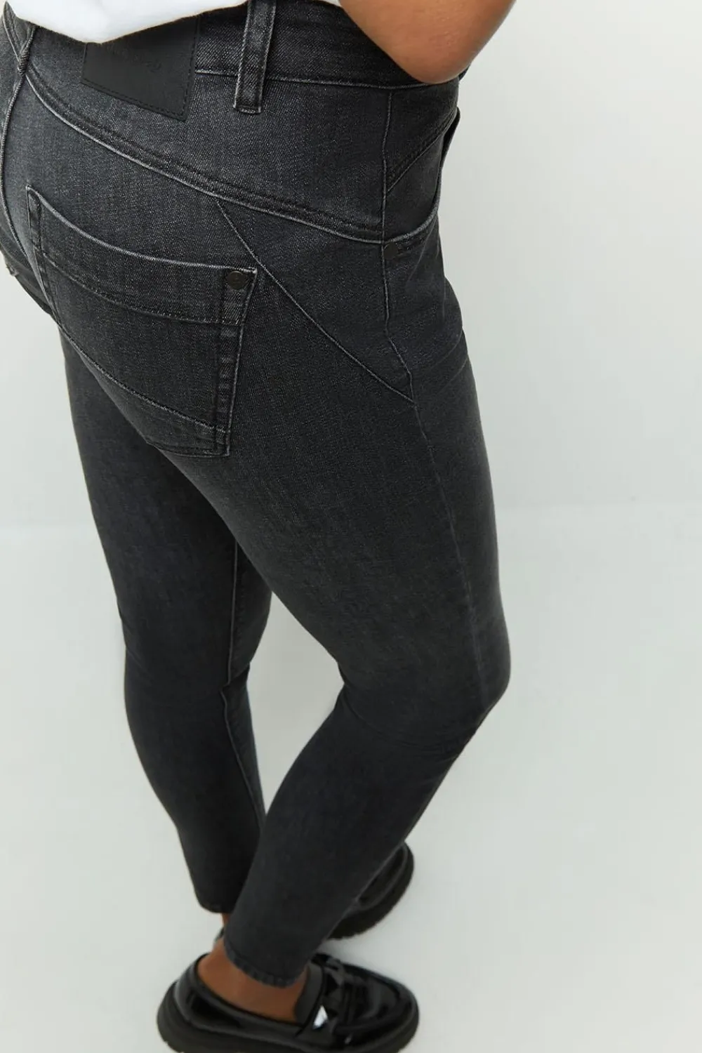 Denims & Pantalons^One Step Le Indi - Jean Slim Gris Chine 7/8Eme Effet Push Up