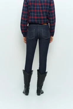 Denims & Pantalons^One Step Le Indi - Jean Slim Marine 7/8Eme Effet Push Up