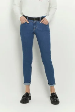 Denims & Pantalons^One Step Le Indi - Jean Slim Medium Wash 7/8Eme Effet Push Up