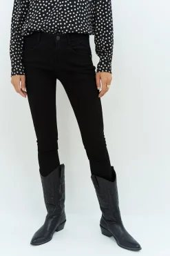 Denims & Pantalons^One Step Le Indi - Jean Slim Noir 7/8Eme Effet Push Up