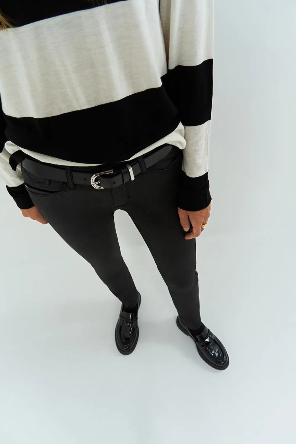 Denims & Pantalons^One Step Le Indi - Slim Push-Up Noir Enduit