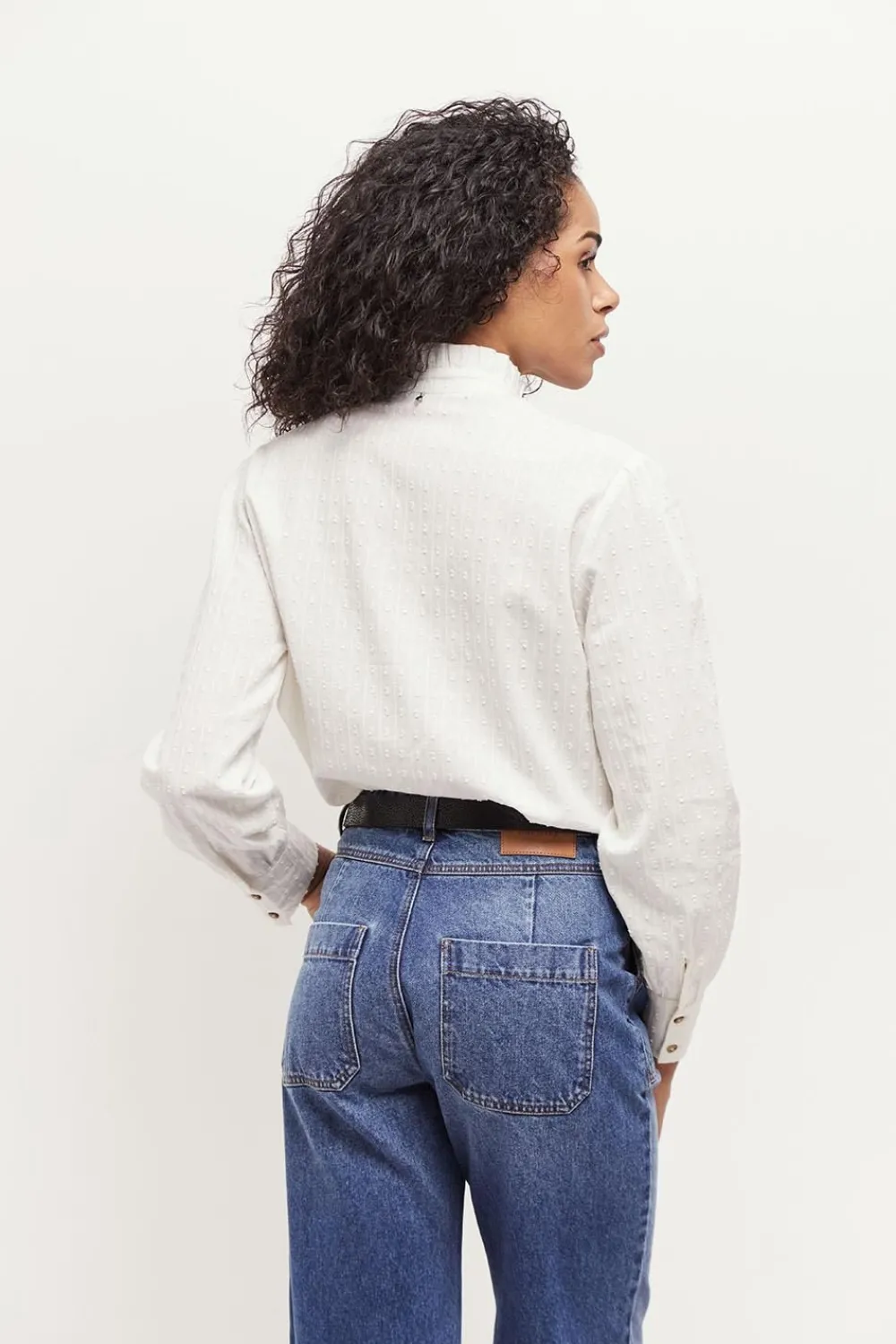 Denims & Pantalons^One Step Le Joanna - Jean Droit Bleu 7/8Eme A Taille Haute