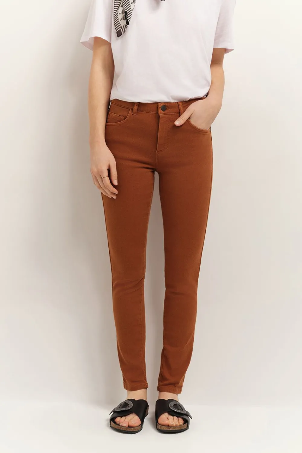 Denims & Pantalons^One Step Le Monica - Jean Slim Caramel 7/8Eme En Denim Waterless