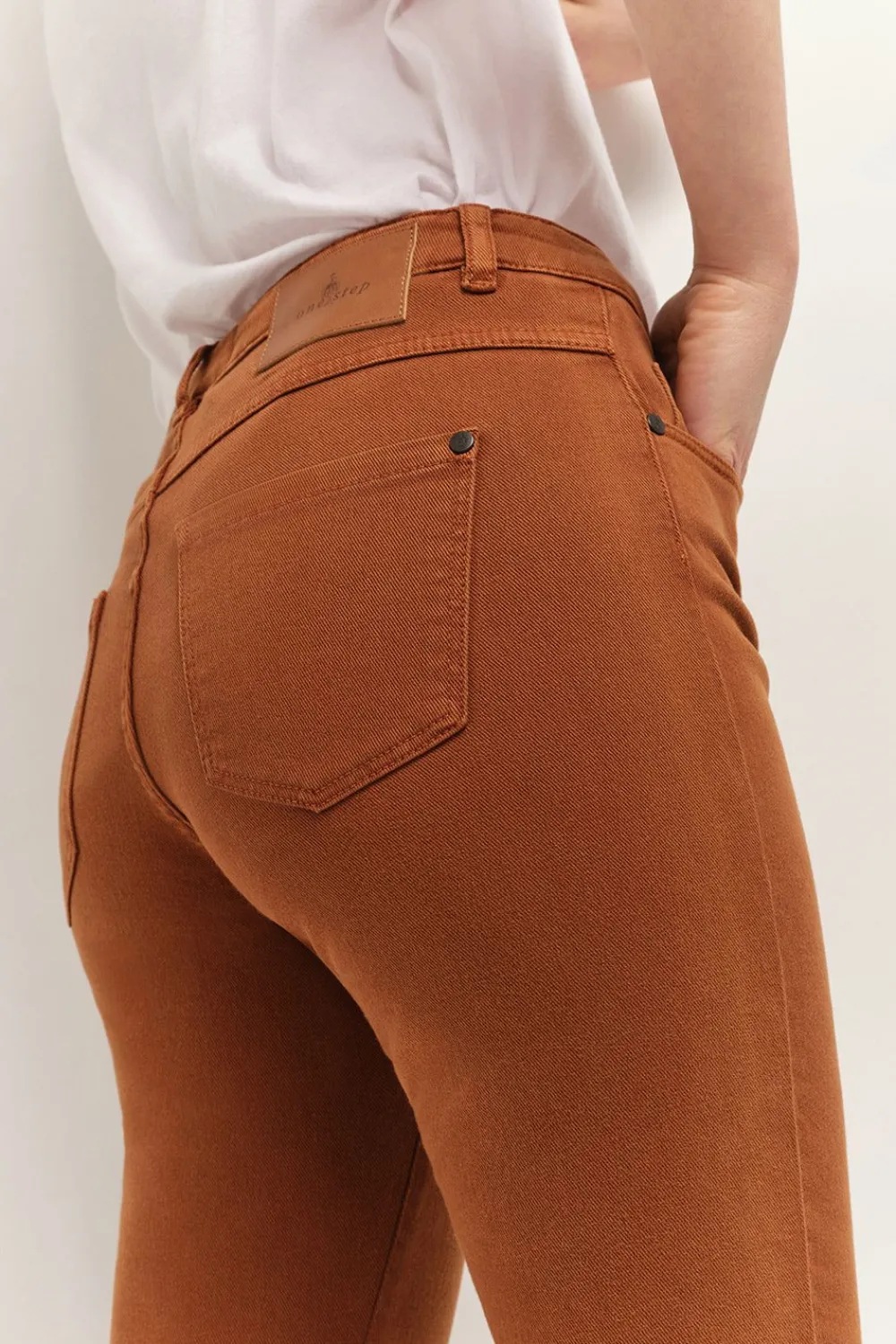 Denims & Pantalons^One Step Le Monica - Jean Slim Caramel 7/8Eme En Denim Waterless