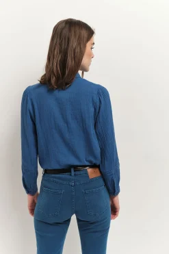 Denims & Pantalons^One Step Le Monica - Jean Slim Santorin Blue 7/8Eme En Denim Waterless