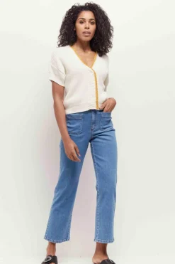 Denims & Pantalons^One Step Le Wilona - Jean Bootcut Baby Blue Waterless