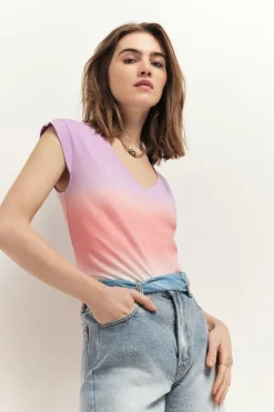 T-Shirts^One Step Mabelia - T-Shirt Glycine Maille Effet Deep Dye