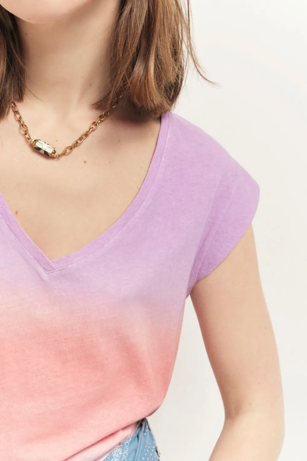 T-Shirts^One Step Mabelia - T-Shirt Glycine Maille Effet Deep Dye