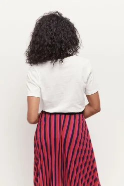 T-Shirts^One Step Madian - T-Shirt Ecru Visuel Coton Bio Danseuse Arty