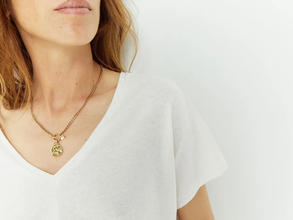 T-Shirts^One Step Magic - T-Shirt Ecru Finition Pailletee