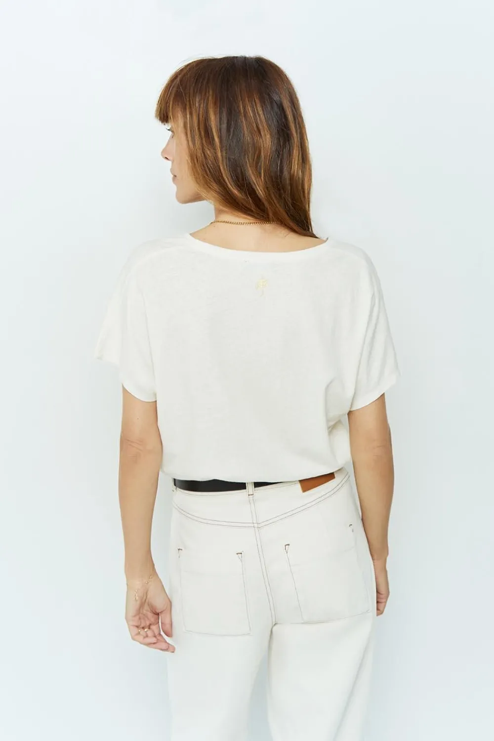 T-Shirts^One Step Magic - T-Shirt Ecru Finition Pailletee