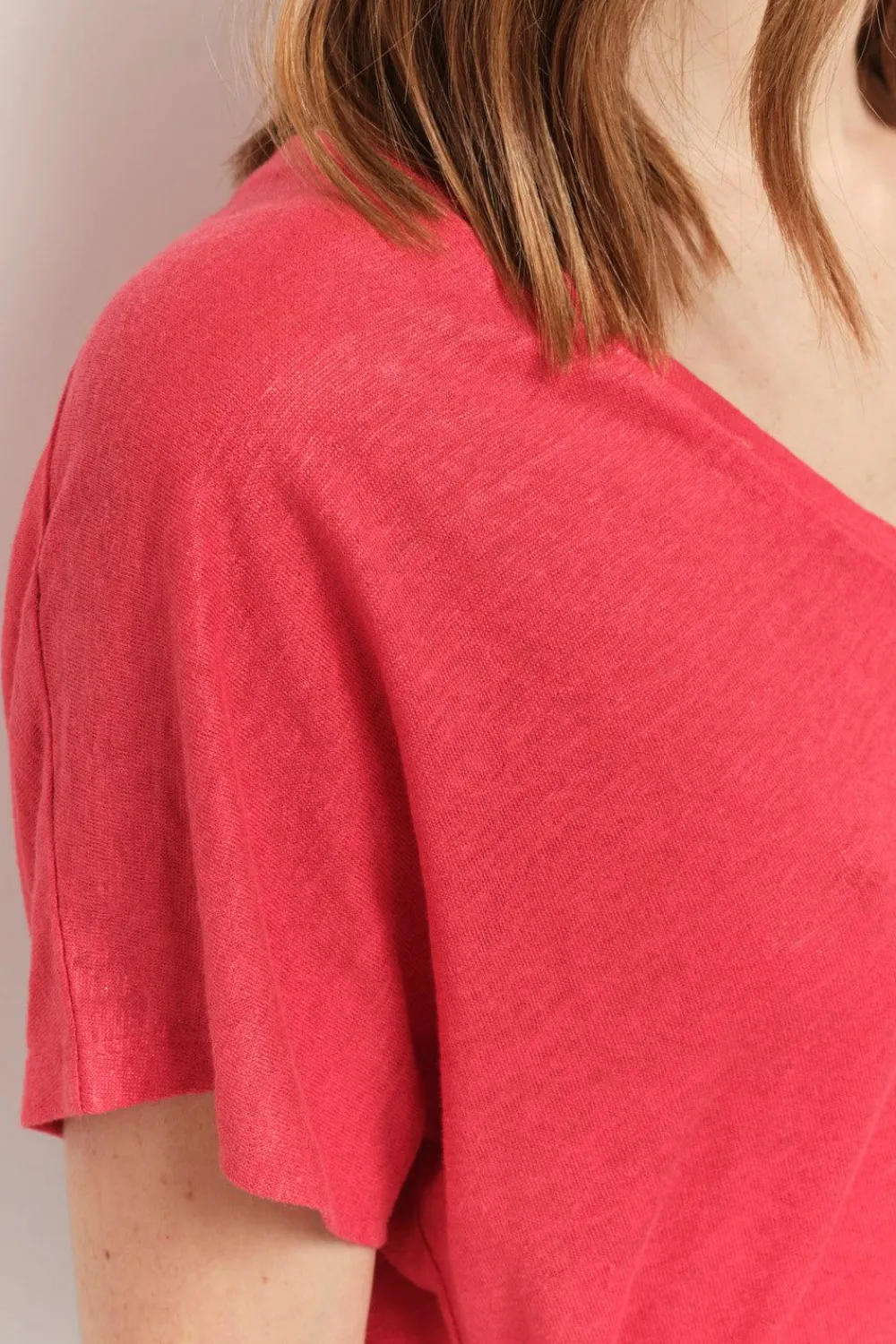 T-Shirts^One Step Magic - T-Shirt Hibiscus Maille Lin Pailletee