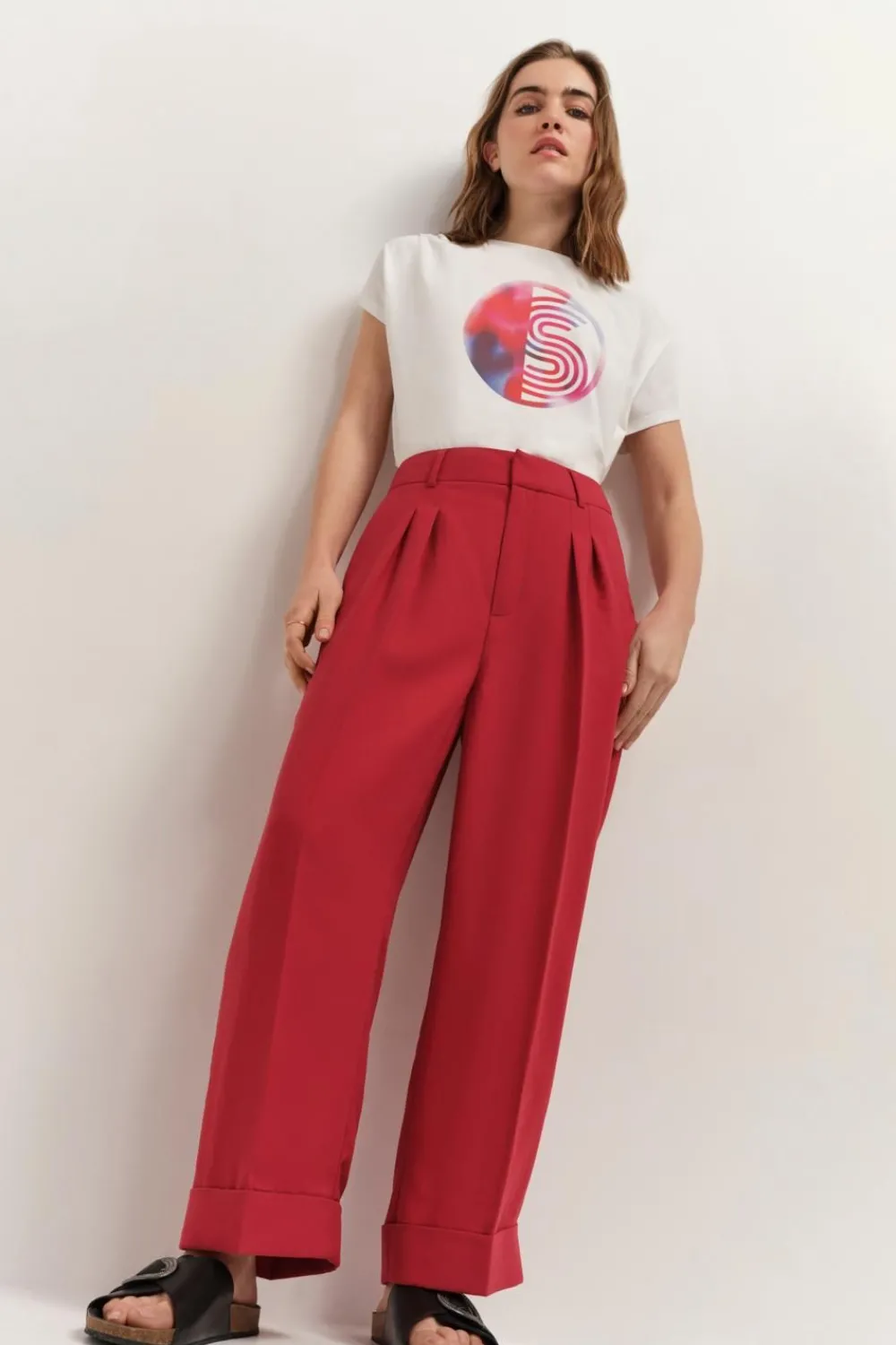 T-Shirts^One Step Magnus - T-Shirt Ecru Coton Bio Visuel Palmiers