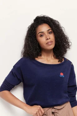 T-Shirts^One Step Malou - T-Shirt Bleu En Eponge De Coton Bio